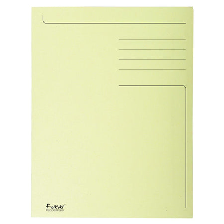 Exacompta - Aktenordner Foldyne ft 24 x 35 cm (für ft Folio), gelb, Packung à 50 Stück
