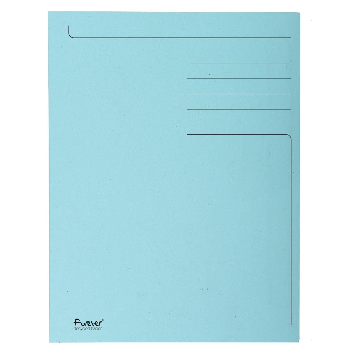 Exacompta - Aktenordner Foldyne ft 24 x 35 cm (für ft Folio), hellblau, Packung à 50 Stück