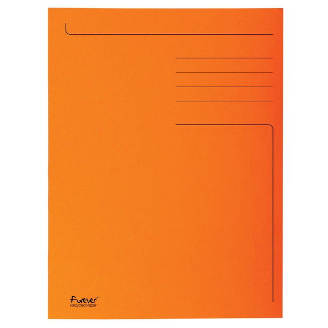 Exacompta - Aktenordner Foldyne ft 24 x 35 cm (für ft Folio), orange, Packung à 50 Stück