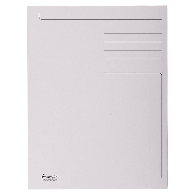 Exacompta - Aktenordner Foldyne ft 24 x 35 cm (für ft Folio), hellgrau, Packung à 50 Stück