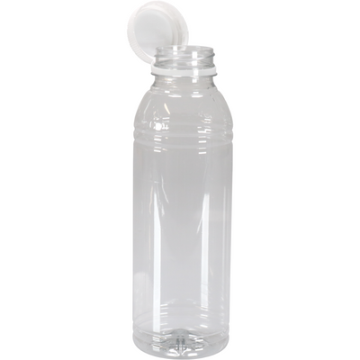 Klika -  Fles | petfles | Gerecycled PET | met vaste dop | 500ml | transparant/wit | 60 stuks