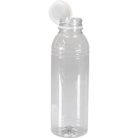 Klika -  Fles | petfles | Gerecycled PET | met vaste dop | 500ml | transparant/wit | 60 stuks