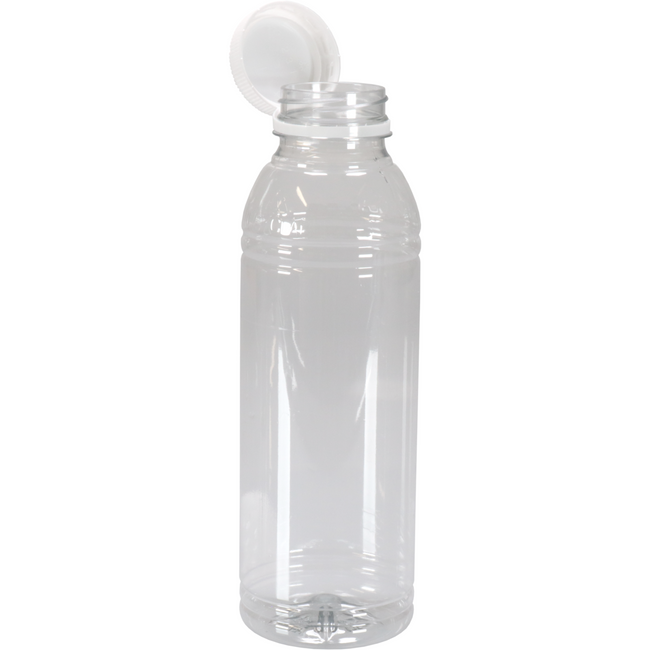 Klika -  Fles | petfles | Gerecycled PET | met vaste dop | 500ml | transparant/wit | 60 stuks