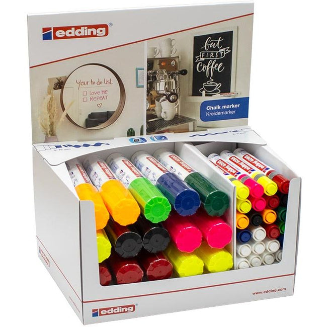 Edding -  Krijtmarker e-4090, e-4095, display van 44 stuks