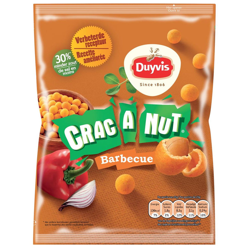 Duyvis - Nüsse Crac A Nut Barbecue, Beutel mit 200 Gramm