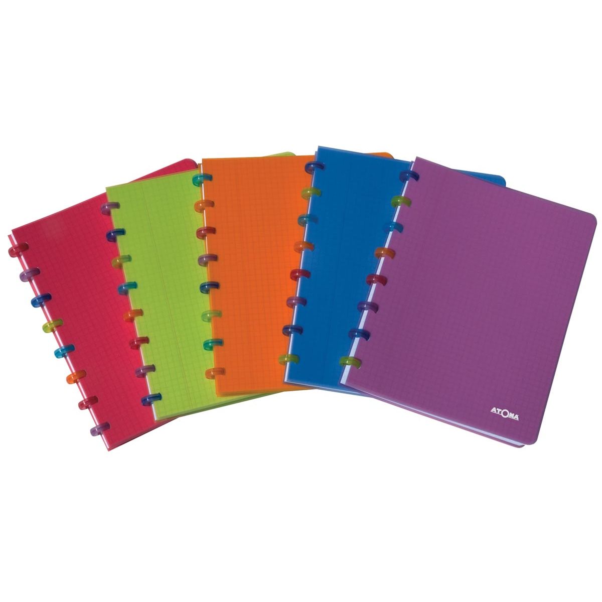 Atoma – Tutti Frutti Notizbuch, ft A5, 144 Seiten, handelsüblich kariert, verschiedene Farben