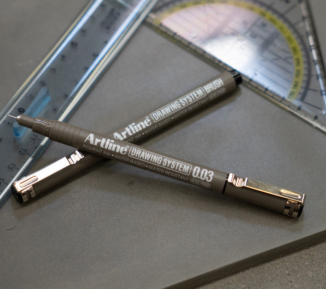 Artline -  Fineliner  technisch 0.03mm zwart | 12 stuks