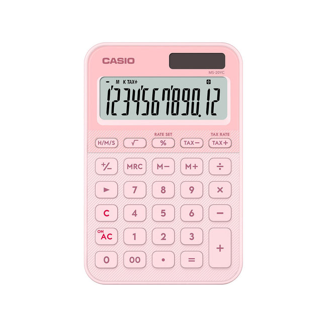 Casio -  Rekenmachine  ms-20yc-lp roze