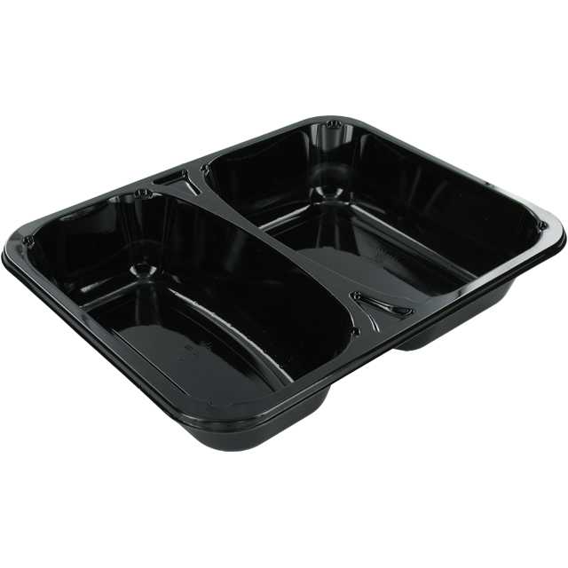 Klika - Bak | CPET | 2 Fächer | 227x178x43mm | Schwarz