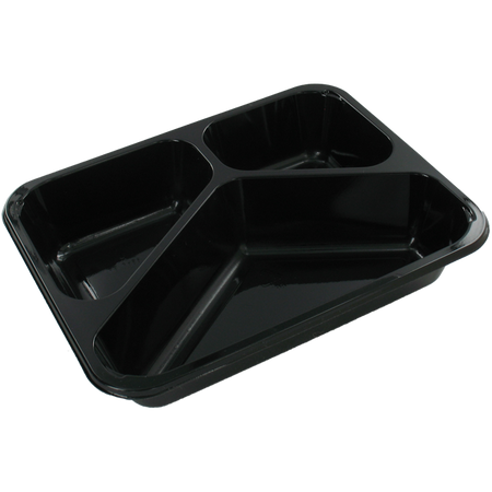 Klika - Bak | CPET | 3 Fächer | Menüablage | 227x178x43mm | schwarz | 420 Stück