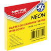 OFFICE products -   memoblok Neon, 76 x 76 mm, 100 vel, neongeel