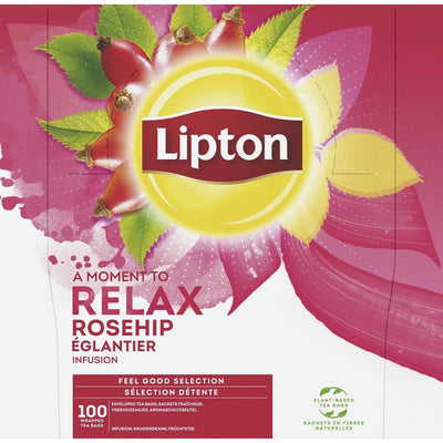 Lipton Tea Company – Tee, Hagebutte, Aufguss, Schachtel mit 100 Beuteln