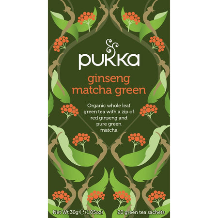 Pukka - Tee Bio, Ginseng Matcha Green, Packung à 20 Stück