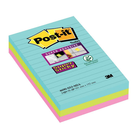 Post-it - Notizblock 4690 super klebrig 101x152mm cosm