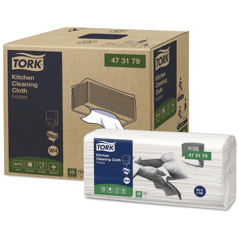 Tork - Kitchen Cleaning Reinigungstuch, W4, 75 Blatt, 4er-Pack
