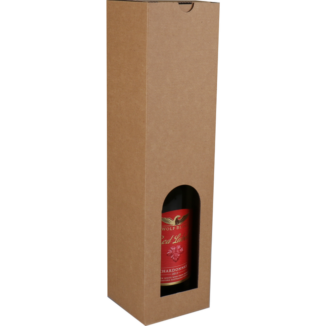Klika - Flaschenbox | Basicline | Wellpappe | 1 Flasche | 88x87x350mm | braun | 120 Stück