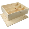 Klika - Weinkiste | Holz | 3 Flaschen | inkl. Deckel | 340x284x95mm | 5 Stück
