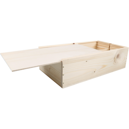 Klika - Weinkiste | Holz | 2 Flaschen | inkl. Deckel | 340x176x85mm | 5 Stück