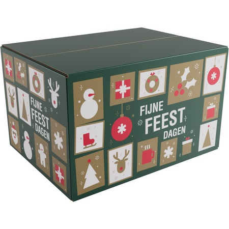 Klika -  Kerstpakketdoos | Tegels | golfkarton | 39x29x23cm | Kerstmis | c | 10 stuks