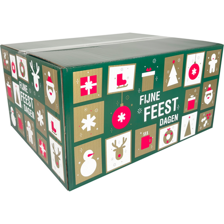 Klika -  Kerstpakketdoos | Tegels | golfkarton | 45x35x23cm | Kerstmis | d | 10 stuks