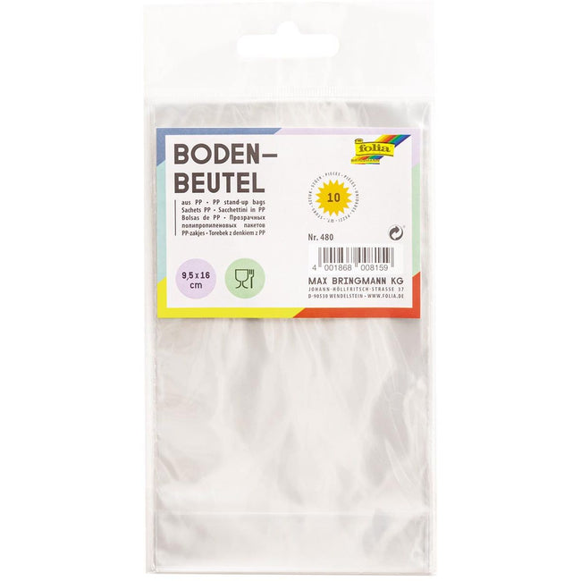 Folia - Transparente Beutel ft 95 x 160 mm, Packung mit 100 Stück