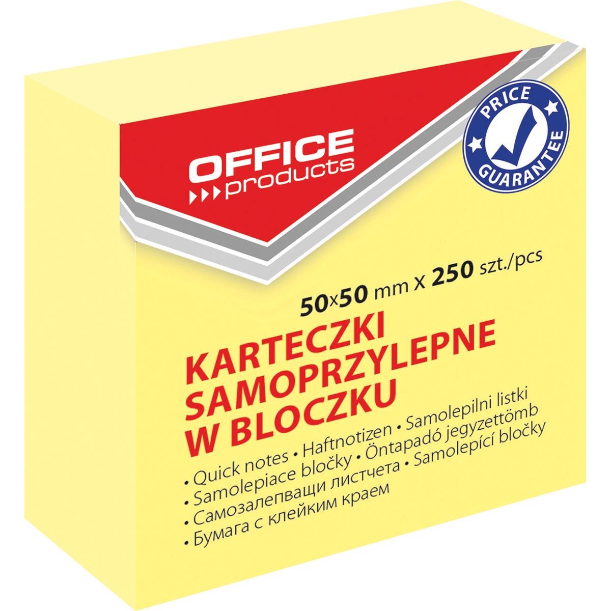 OFFICE products -   memoblok, 50 x 50 mm, 250 vel, geel