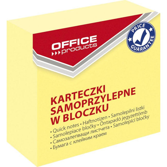 OFFICE products -   memoblok, 50 x 50 mm, 400 vel, geel