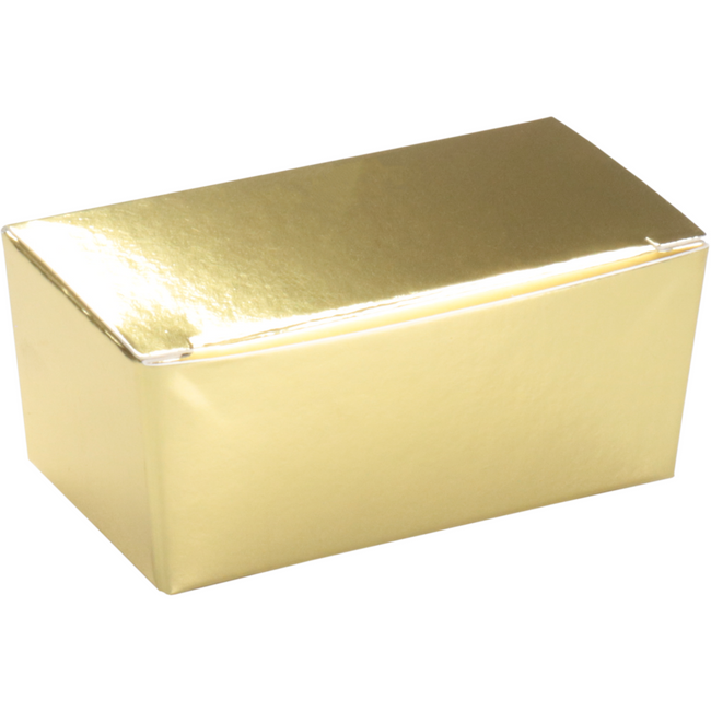 Depa -  Ballotin | miniballotin | karton + PP | 2 bonbons | 67x35x31mm | goud/wit | 600 stuks