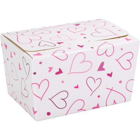 Depa -  Ballotin | Hearts | karton + PP | 150gr | 89x60x55mm | wit | 200 stuks