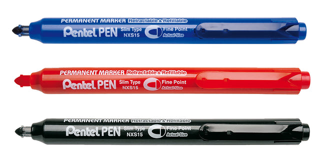 Pentel -  Viltstift  nxs15 1mm blauw | 12 stuks
