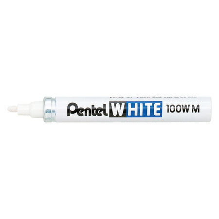 Pentel -  Viltstift  100w rond 2.2mm wit | 12 stuks