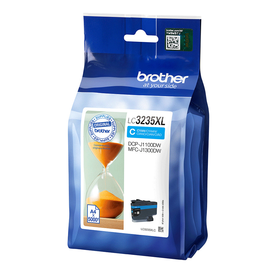 Brother - Tintenpatrone, 5.000 Seiten, OEM LC3235XLC, Cyan