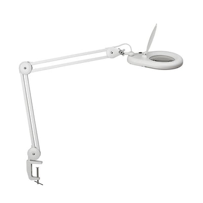 Maul - Lupenleuchte Viso LED Tischklemme weiß