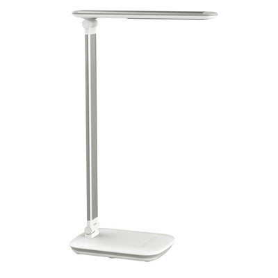 MAUL - Schreibtischlampe Jazzy LED-Sockel dimmbar + USB-Anschluss weiß