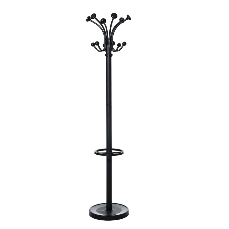 MAUL - Nubis Garderobenständer stehend 176cm 20 Haken schwarz RAL9004