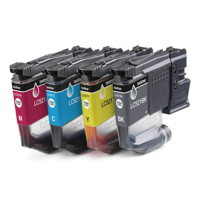 Brother -  Inktcartridge  lc-521 zwart + 3 kleuren | 5 stuks