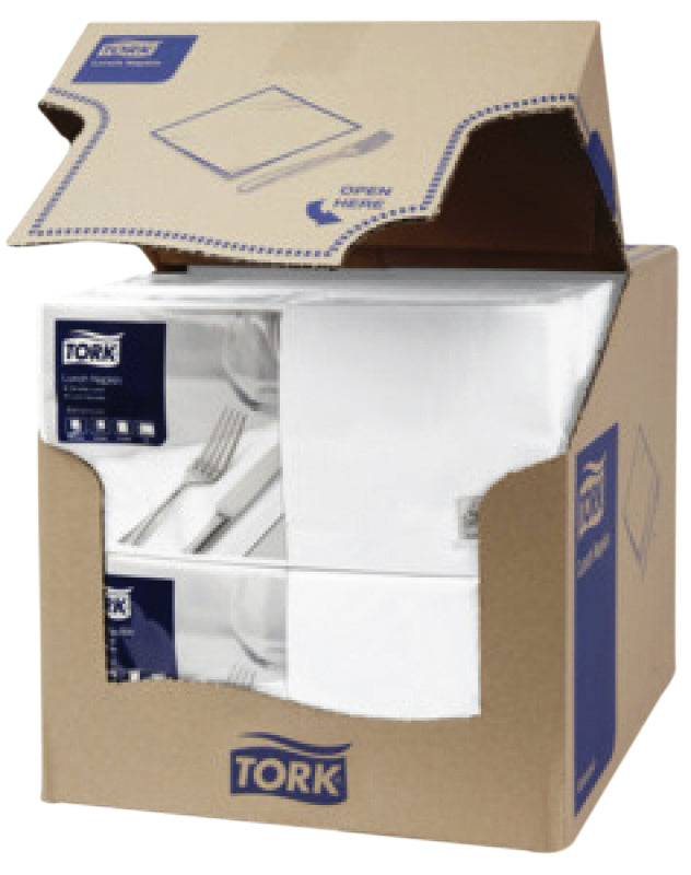 Tork -  Lunchservet advanced vierdevouw wit | 10 stuks