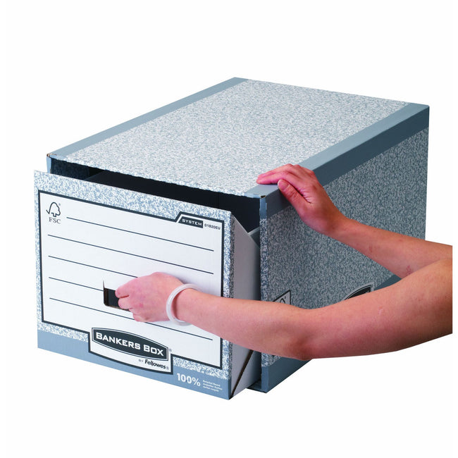 Bankers Box -  Archieflade  a4 system a4 grijs | 5 stuks