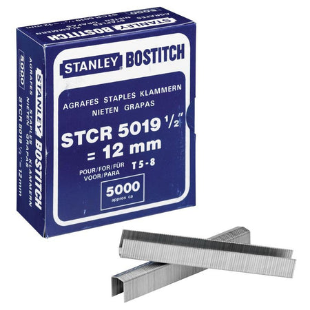 Bostitch - Heftklammern STCR501912E (12 mm), für PC8000, Schachtel mit 5.000 Heftklammern