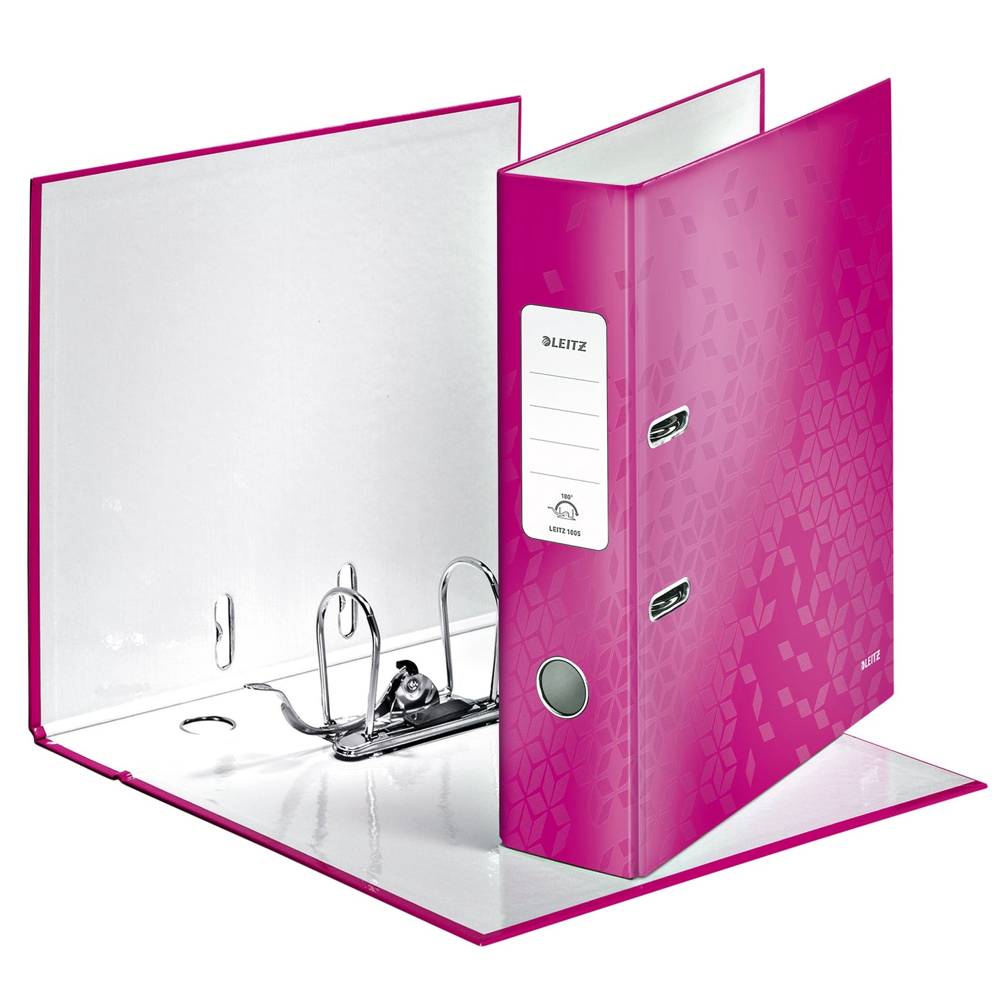 Leitz - Ordner WoW 180° laminiert 80mm A4 rosa