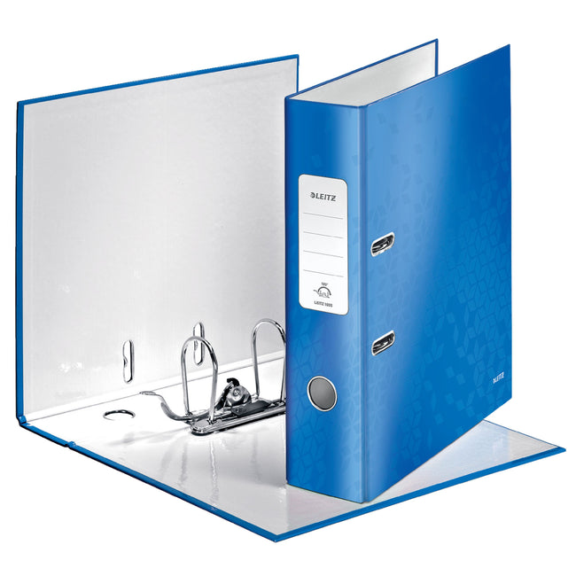 Leitz - Ordner Wow 180° laminiert 80mm A4 blau | 10 Stück