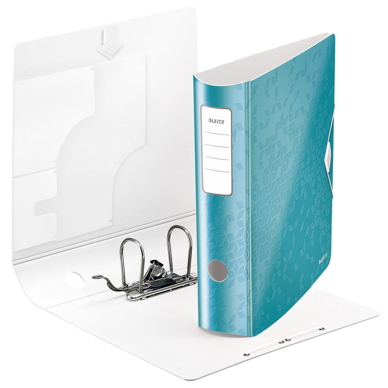 Leitz - Ordner WOW active 180° 80mm PP A4 eisblau | 10 Stück