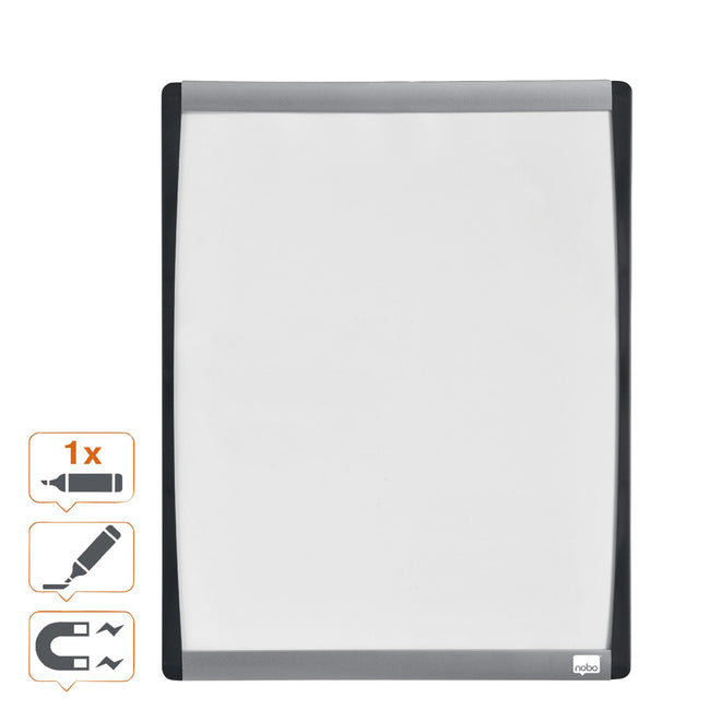 Nobo -  Whiteboard met Gewelfde Lijst 355x280mm