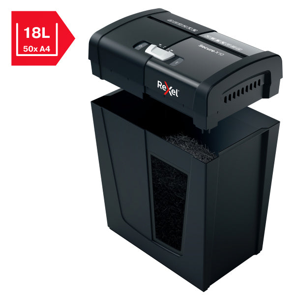 Rexel -  Secure X10 papiervernietiger Kruisversnippering 68 dB Zwart