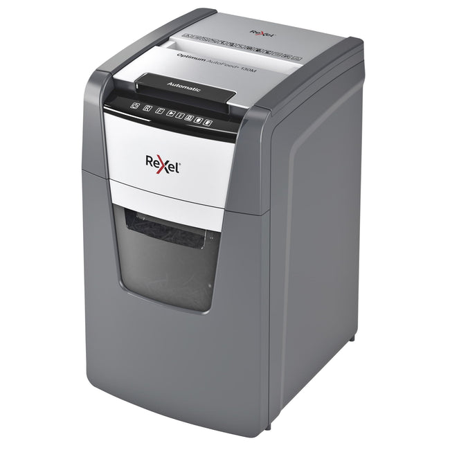 Rexel -  AutoFeed+ 130M papiervernietiger Microversnippering 55 dB Zwart, Grijs