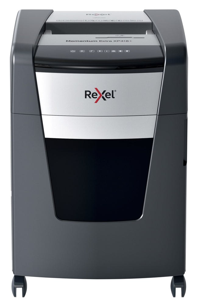 Rexel -  XP418+ papiervernietiger Kruisversnippering 55 dB Zwart