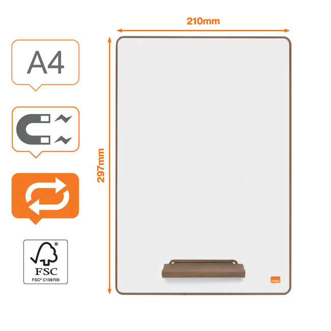 Nobo -  1915710 whiteboard 210 x 297 mm Melamine Magnetisch