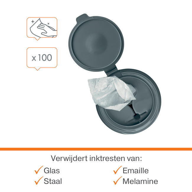 Nobo -  Whiteboardreinigingsdoekjes  plasticvrij 100st | 12 stuks
