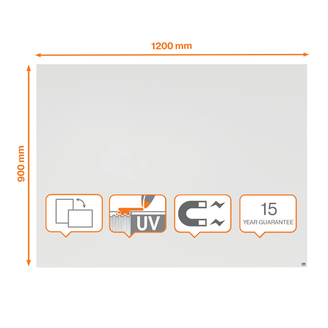 Nobo -  1915715 whiteboard 1200 x 900 mm Staal Magnetisch