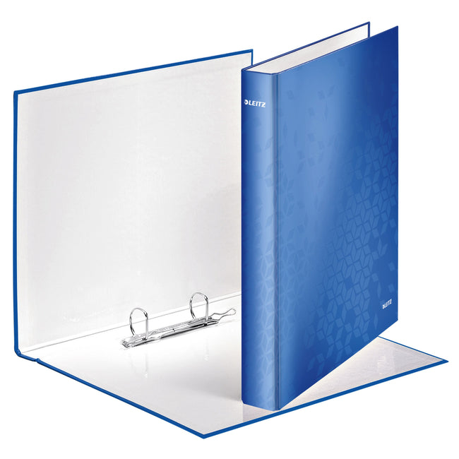 Leitz - Ringordner WOW A4 Maxi 2-Ring-D-Mechanik 25mm blau | 10 Stück